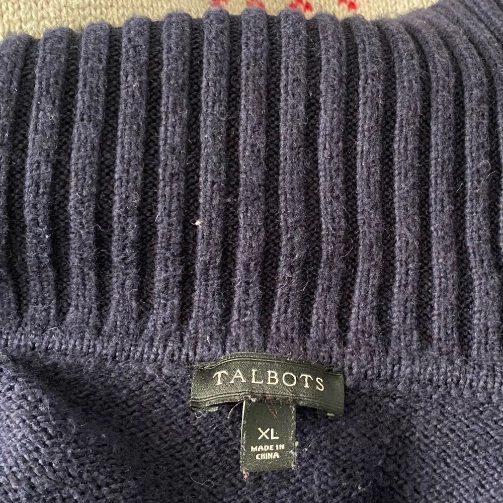 Talbots Women’s Fair Aisle Shawl Collar Open Knit… - image 7